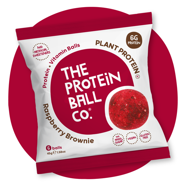 Raspberry Brownie Protein Balls (Vegan)